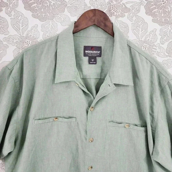 Woolrich Outdoor Men's Short sleeve Shirt Size XL Button down 2278 - Picture 3 of 8